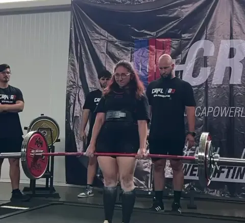 Athlete pulling a deadlift on the CRPL platform