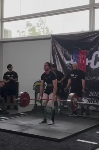 Athlete deadlifting at a CRPL competition